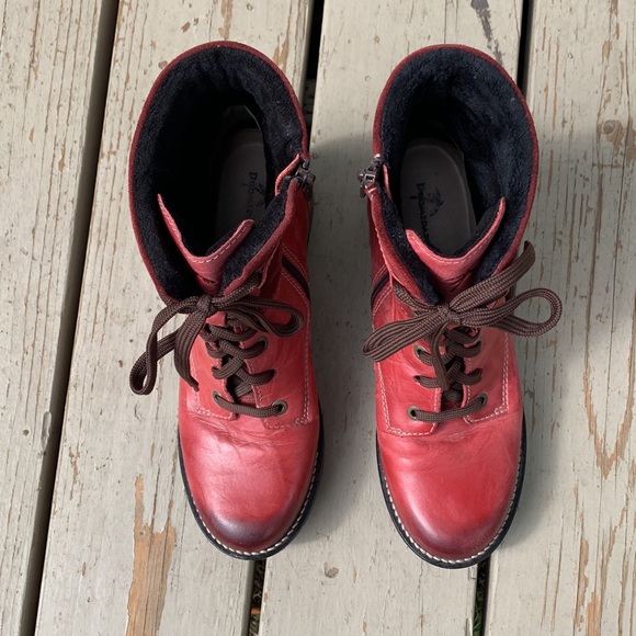 Dromedaris red boot EU 40 Kara combat lace up - Picture 3 of 13